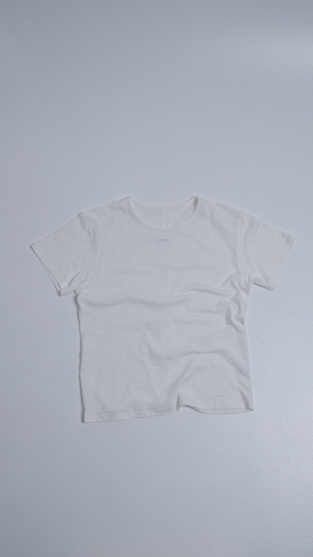 slim fit slub tee - white