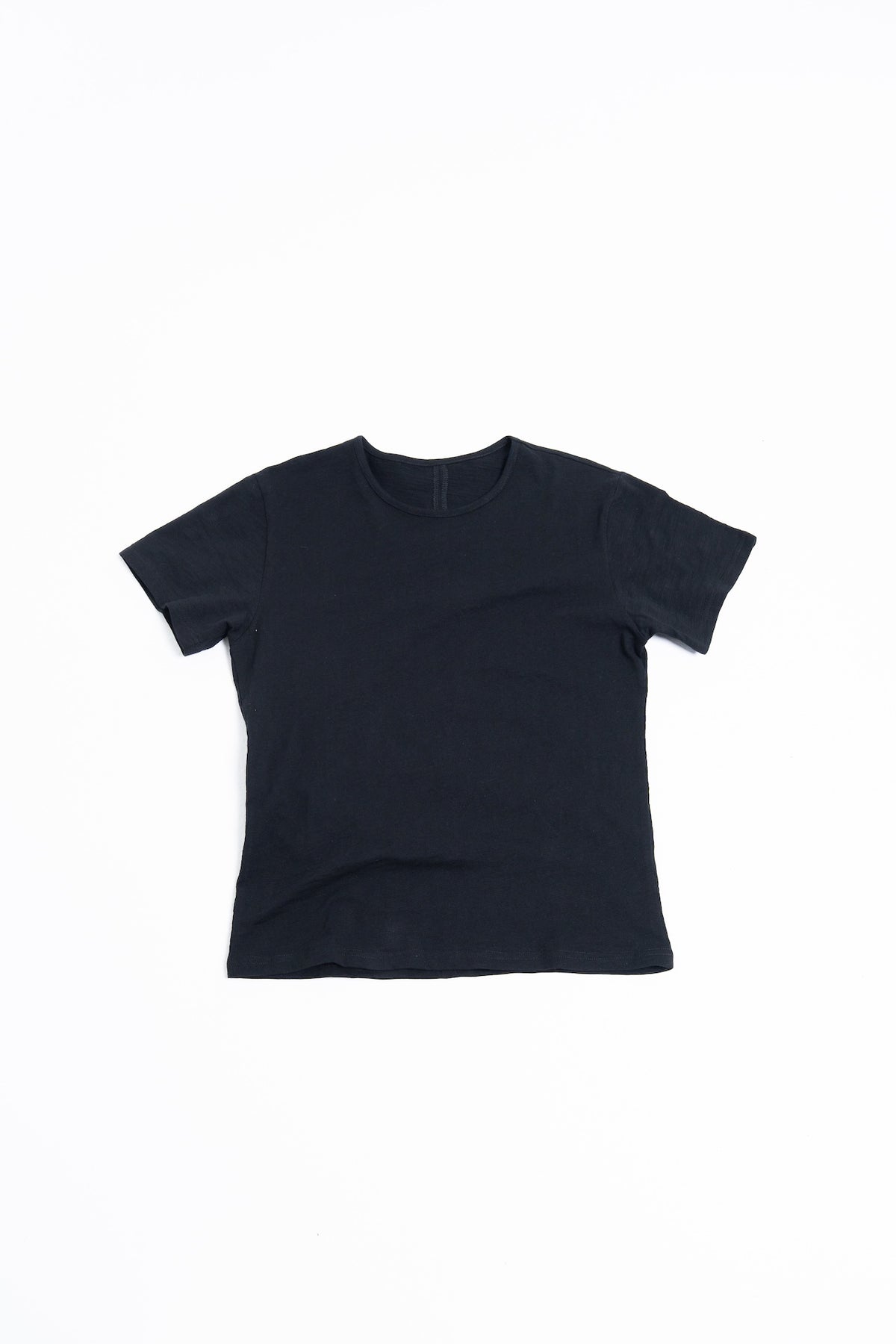 slim fit slub tee - black