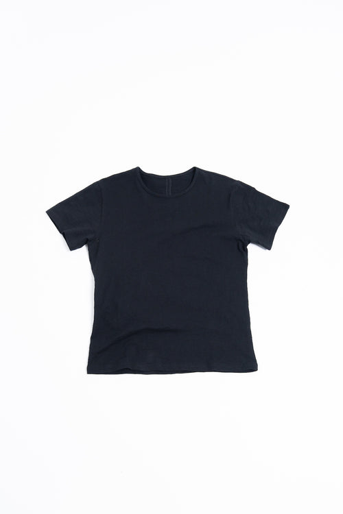 slim fit slub tee - black