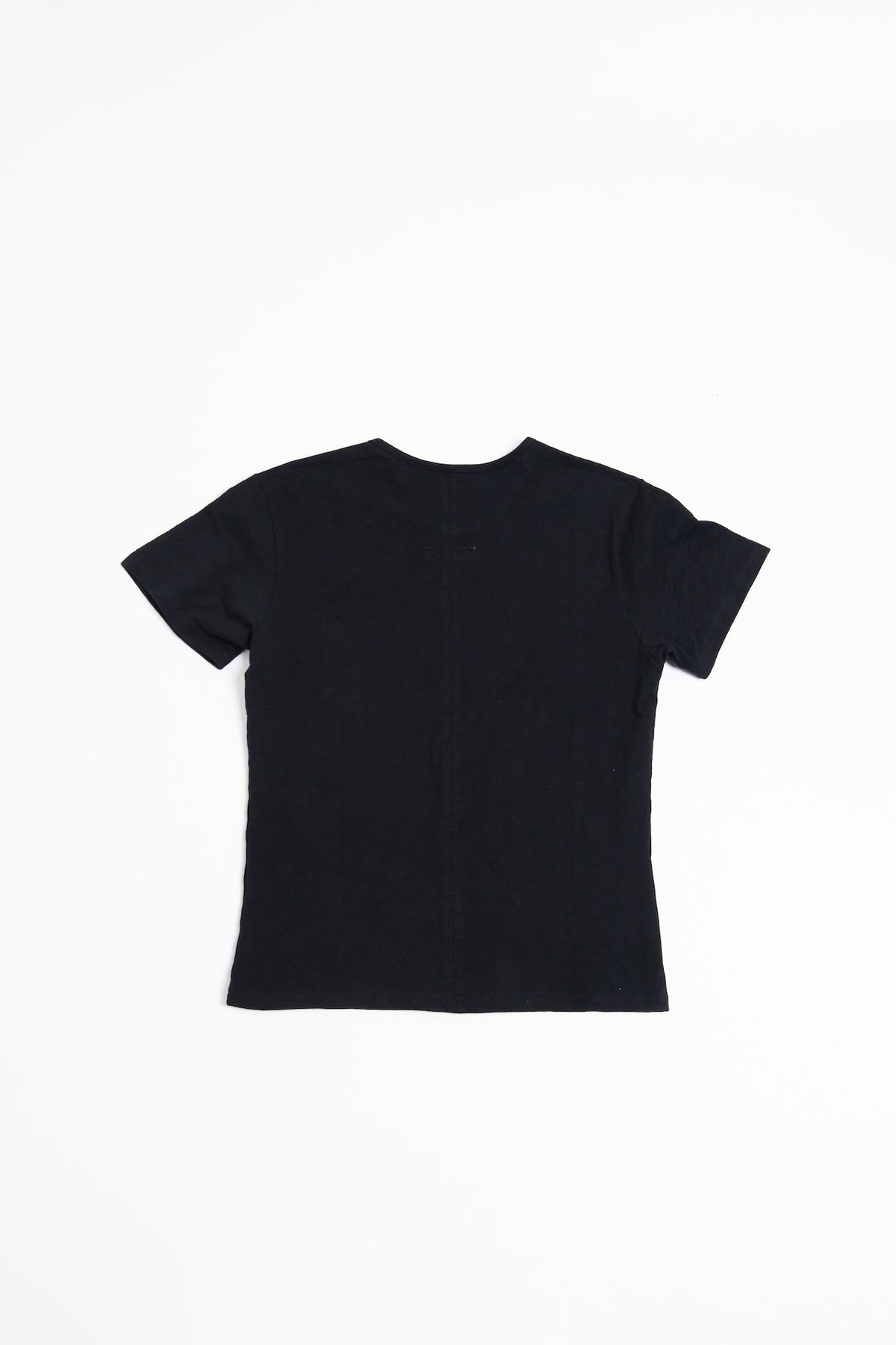 slim fit slub tee - black