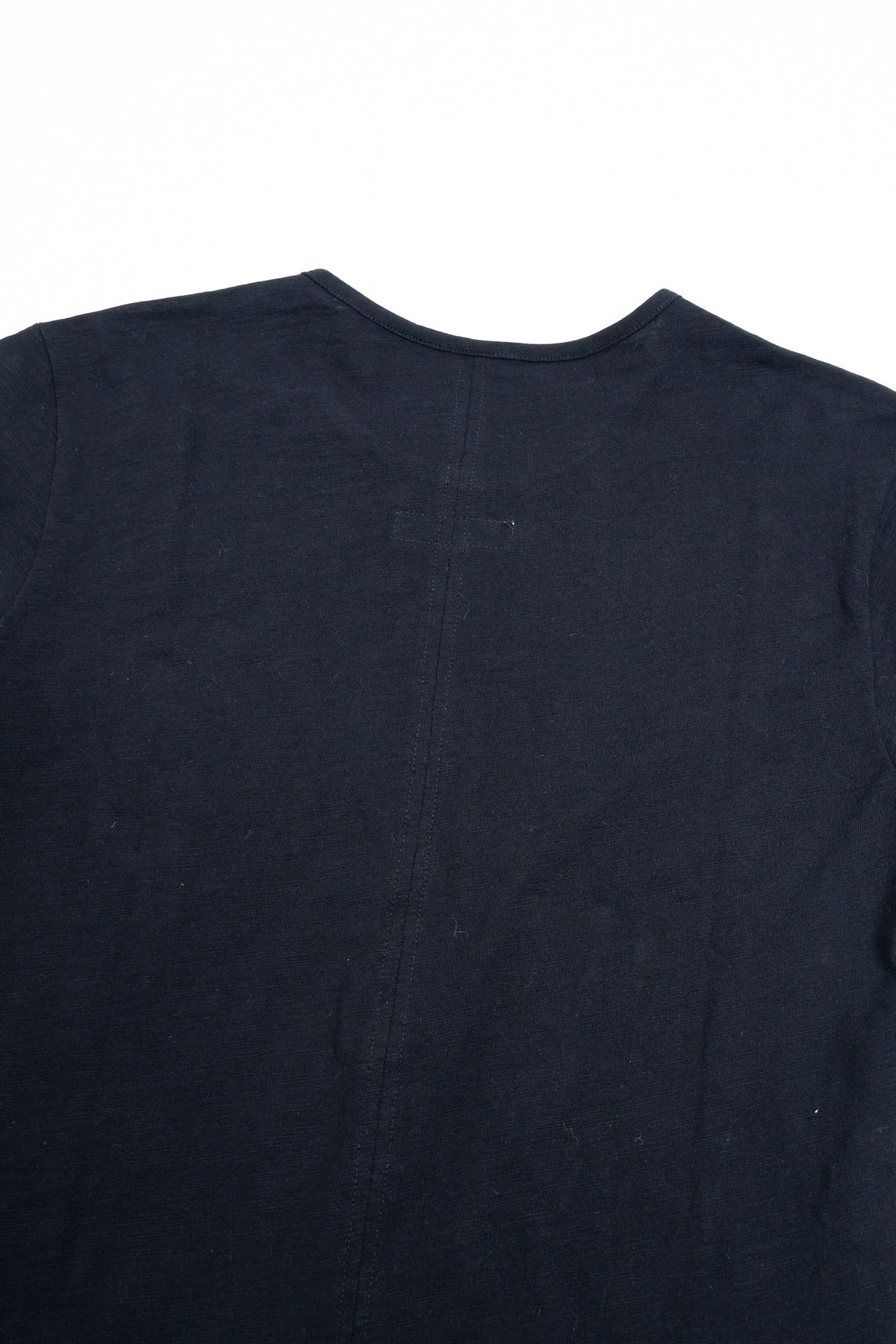 slim fit slub tee - black